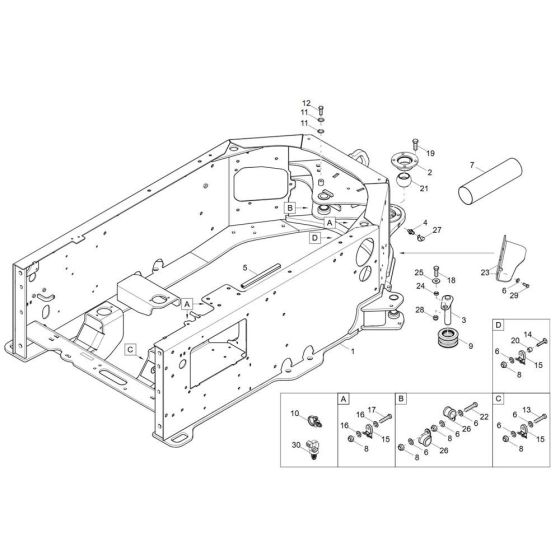 Frame Drive Unit Assembly for Wacker DW20-2 Dumper