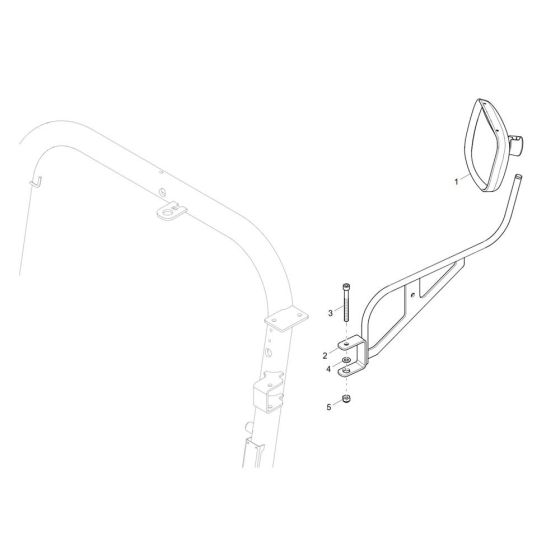 Mirror Assembly for Wacker DW20-2 Dumper