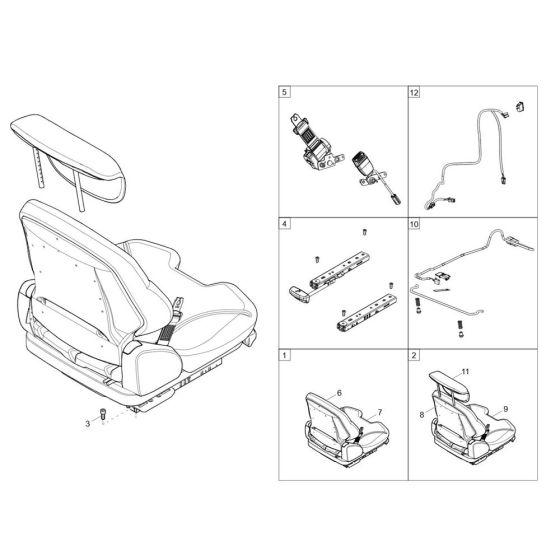 Seat Assembly for Wacker DW20-2 Dumper