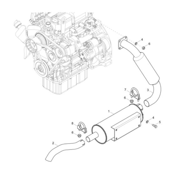 Exhaust Assembly for Wacker DW20 Dumper