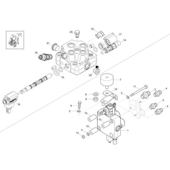 Control Valve Assembly for Wacker DW20 Dumper