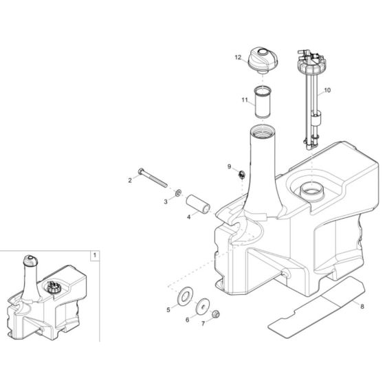 Fuel Tank Assembly for Wacker DW20 Dumper