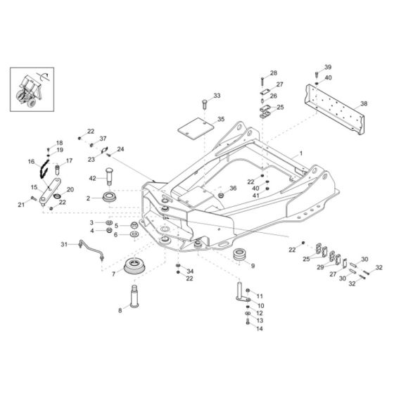 Front Frame Assembly for Wacker DW20 Dumper