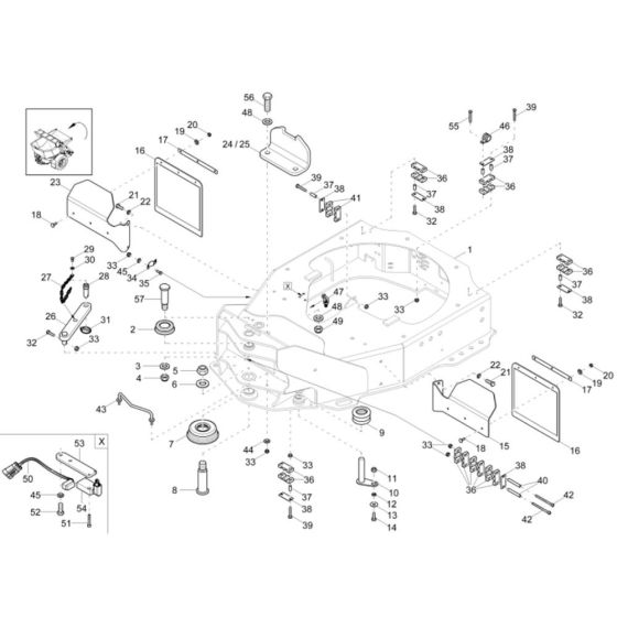 Front Frame Assembly -2 for Wacker DW20 Dumper