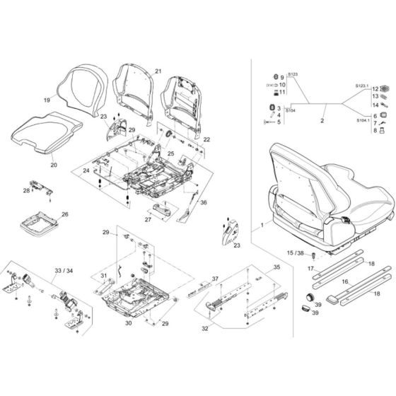 Seat Assembly for Wacker DW20 Dumper