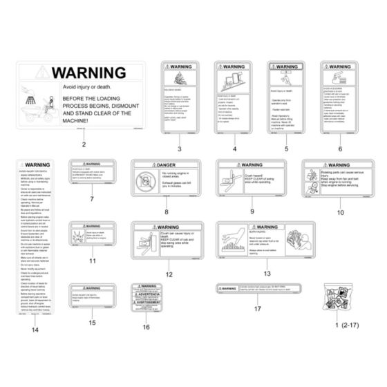 Decals -1 for Wacker DW20 Dumper