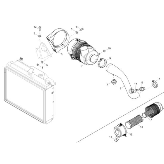 Air Cleaner Assembly for Wacker DW40 Dumper