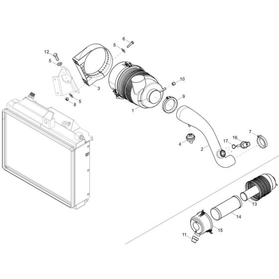 Air Cleaner Assembly for Wacker DW40-2 Dumper