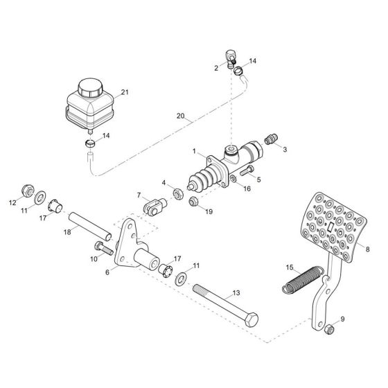 Foot Brake Assembly for Wacker DW40-2 Dumper