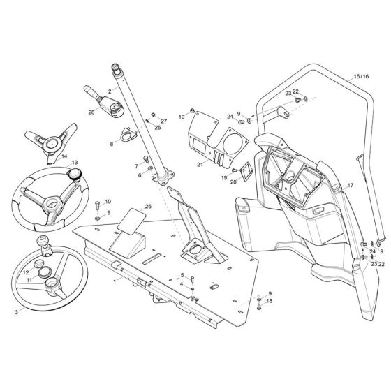 Pilot Stand Assembly for Wacker DW40-2 Dumper