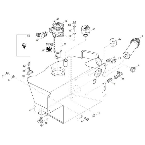 Hydraulic Tank Assembly for Wacker DW40-2 Dumper