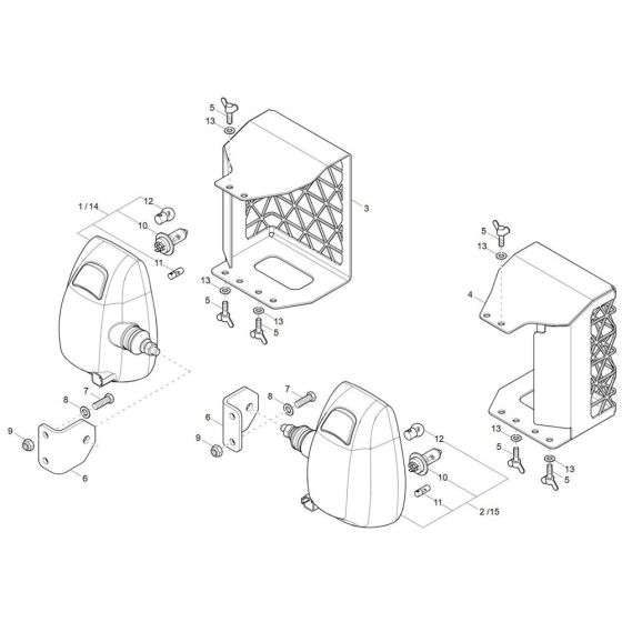 Headlight Assembly for Wacker DW40-2 Dumper