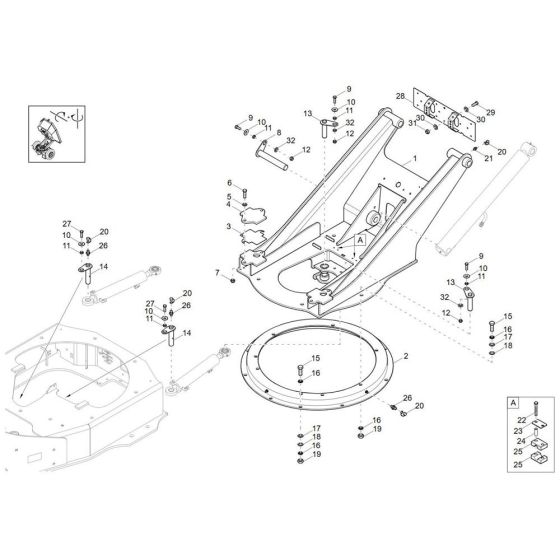 Swing Bracket Assembly for Wacker DW40-2 Dumper