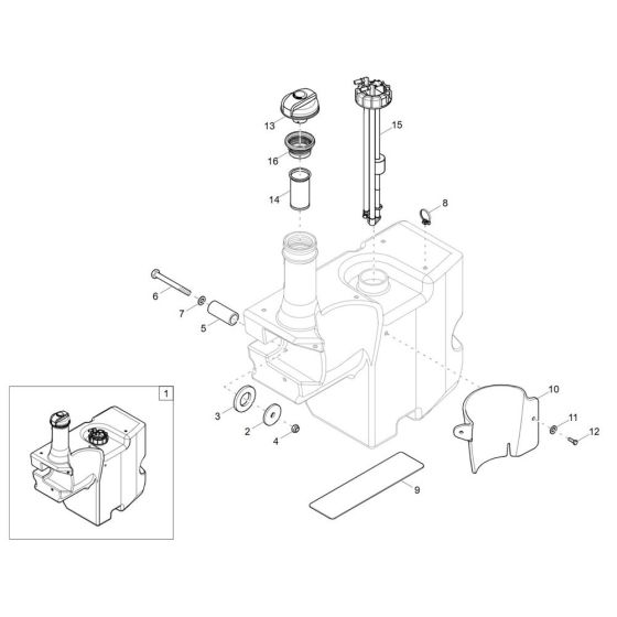 Fuel Tank Assembly for Wacker DW40-2 Dumper