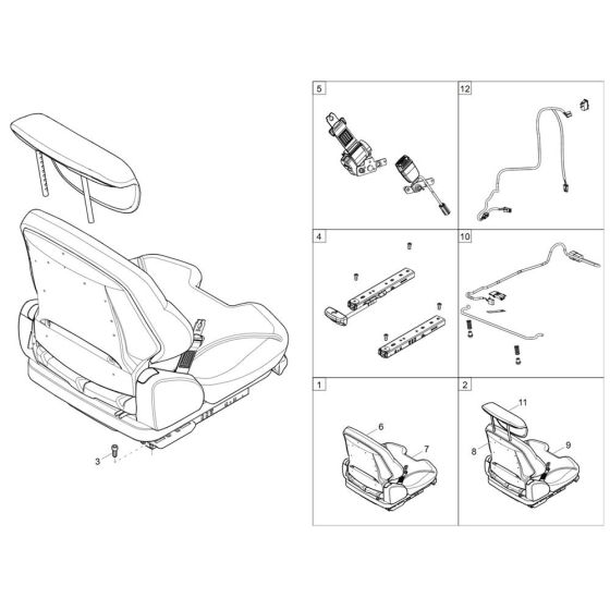 Seat Assembly for Wacker DW40-2 Dumper