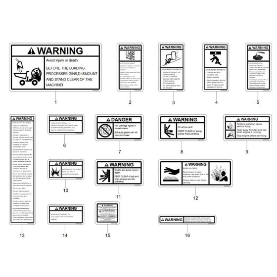 Decals -1 for Wacker DW40-2 Dumper