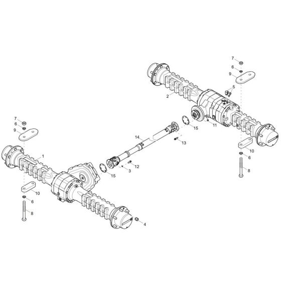 Axle Assembly for Wacker DW40-2 Dumper