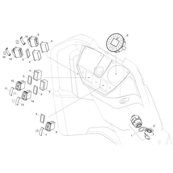 Instrument Panel Assembly for Wacker DW40 Dumper