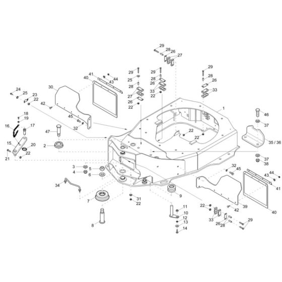 Front Frame Assembly for Wacker DW40 Dumper