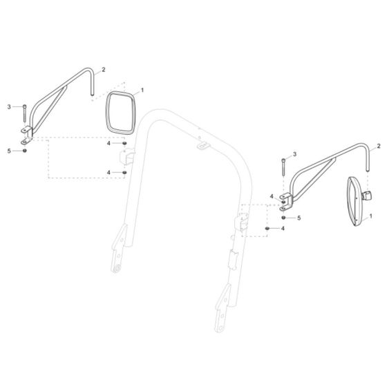 Mirror Assembly for Wacker DW40 Dumper