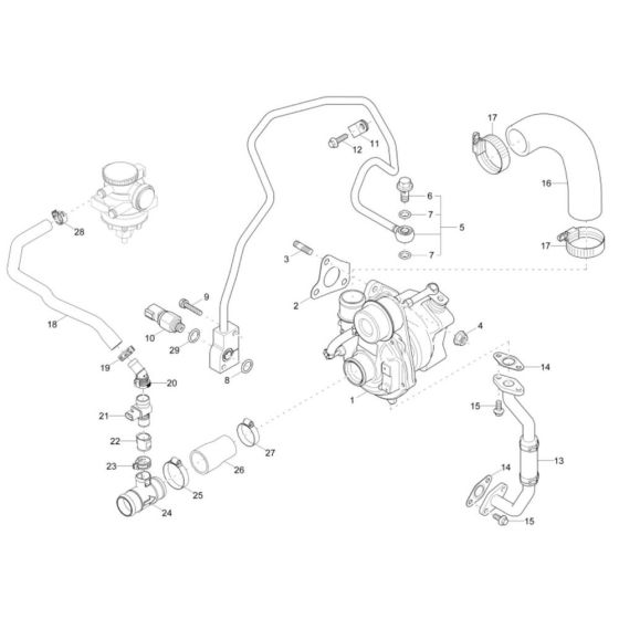 Turbo Supercharger Assembly for Wacker DW40 Dumper