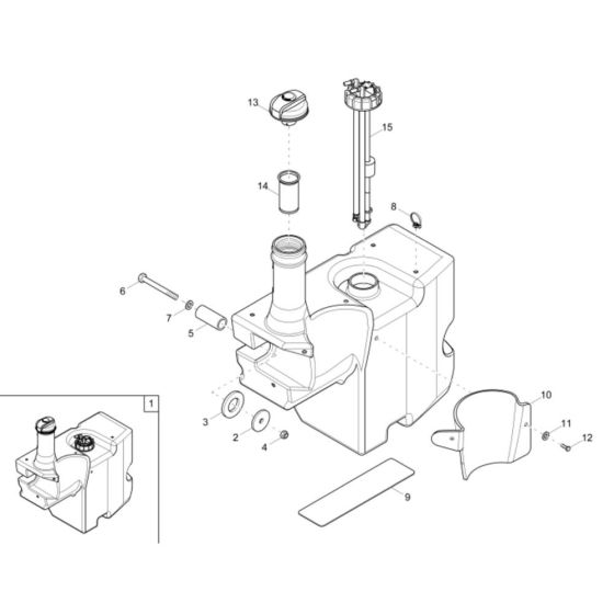 Fuel Tank Assembly for Wacker DW40 Dumper