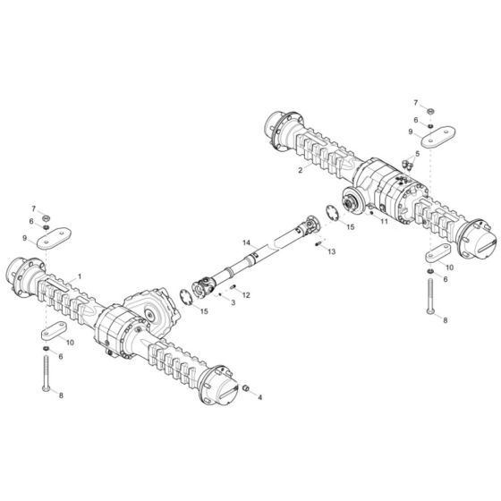 Axle Assembly for Wacker DW40 Dumper