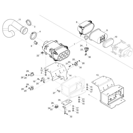 Air Cleaner Assembly for Wacker DW50 Dumper