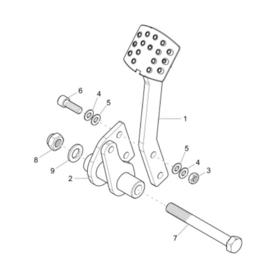 Foot Brake Assembly for Wacker DW50 Dumper