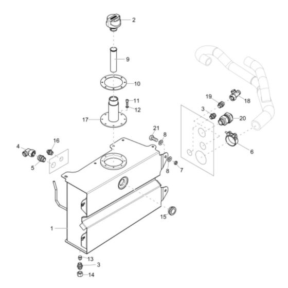 Hydraulic Tank Assembly for Wacker DW50 Dumper