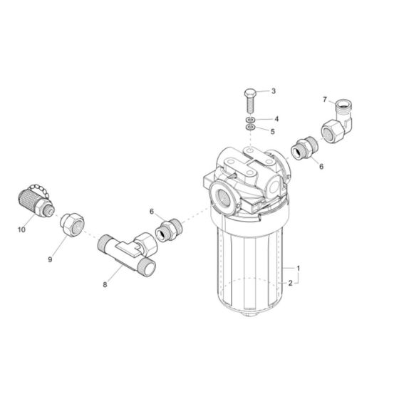 Hydraulic Filter Assembly for Wacker DW50 Dumper