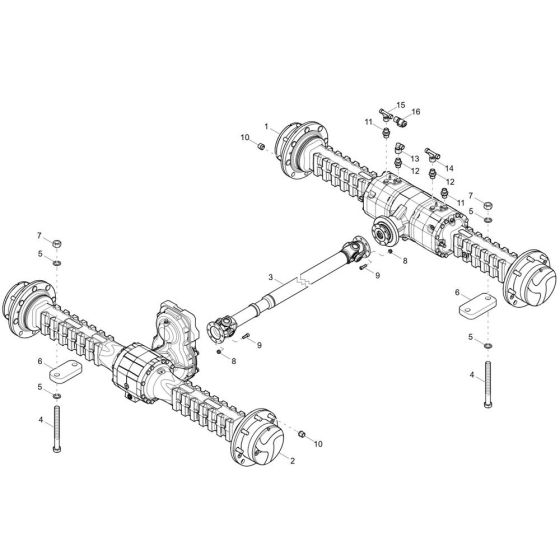 Axle Assembly for Wacker DW50-2 Dumper