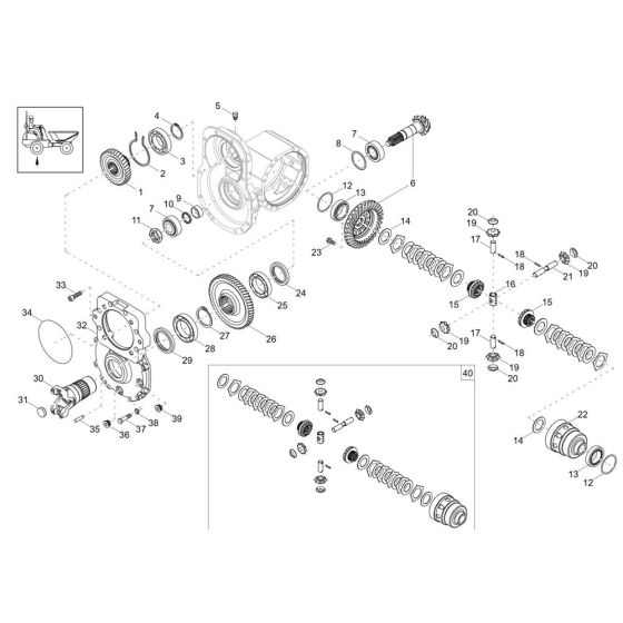 Differential Axle Assembly -1 for Wacker DW50-2 Dumper