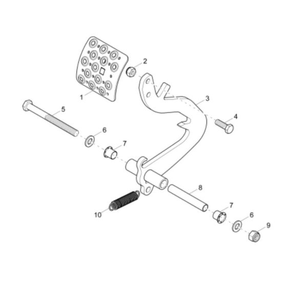 Foot Brake Assembly for Wacker DW50-2 Dumper