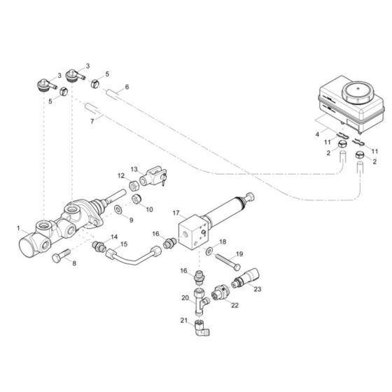 Brake Cylinder Assembly for Wacker DW50-2 Dumper