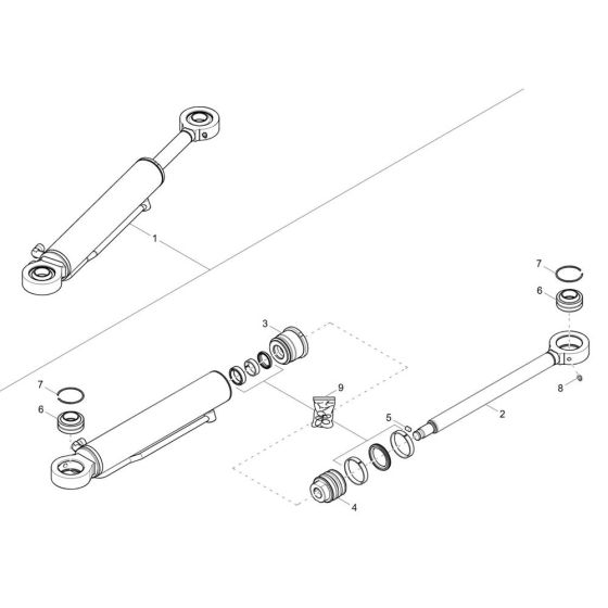 Steering Cylinder Assembly for Wacker DW50-2 Dumper