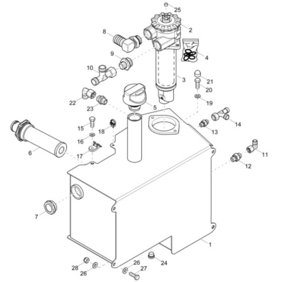 Hydraulic Tank Assembly for Wacker DW50-2 Dumper