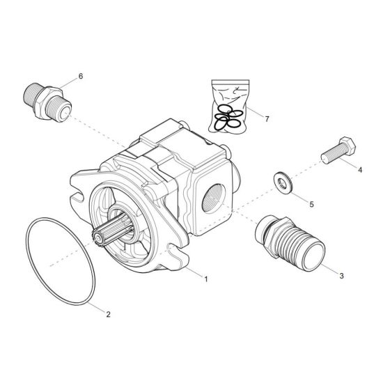 Gear Pump Assembly for Wacker DW50-2 Dumper