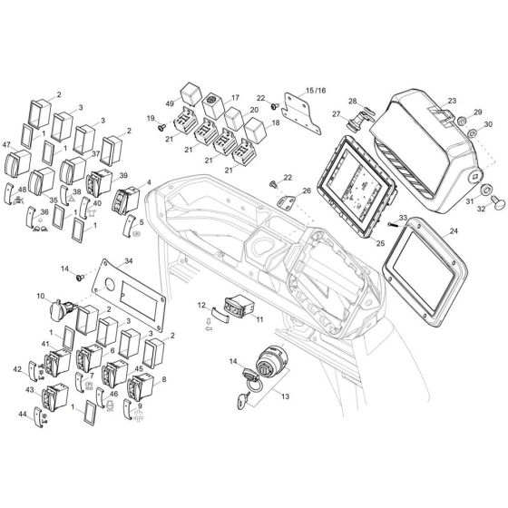 Instrument Panel Assembly for Wacker DW50-2 Dumper