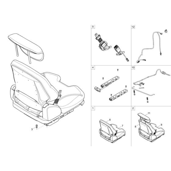 Seat Assembly for Wacker DW50-2 Dumper