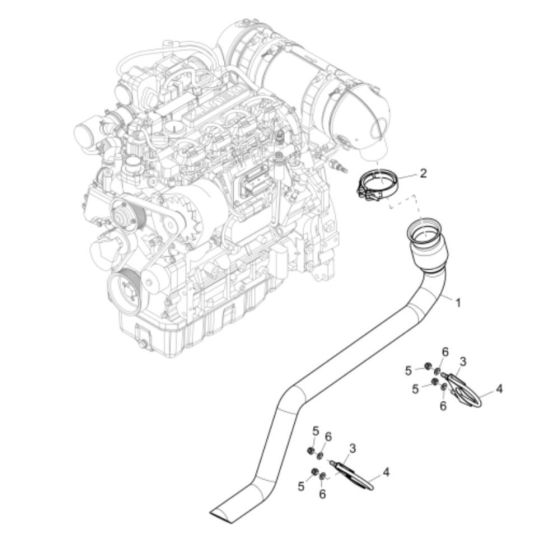 Exhaust Assembly for Wacker DW50 Dumper