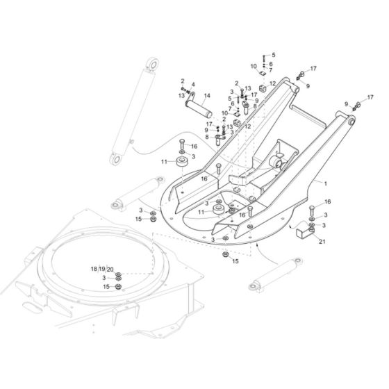 Swivel Bracket Assembly for Wacker DW50 Dumper