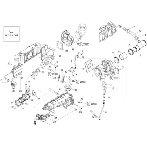 Turbo Supercharger Assembly -1 for Wacker DW50 Dumper