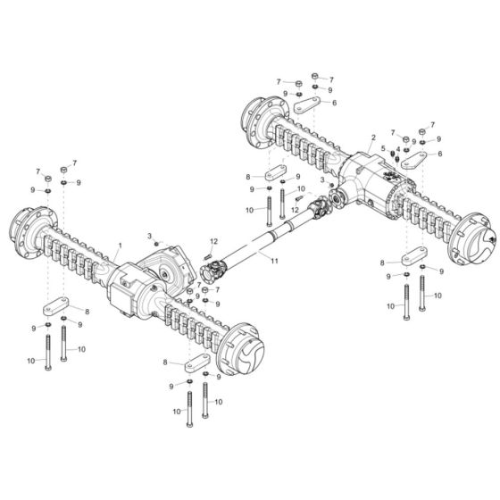 Axle Assembly for Wacker DW50 Dumper