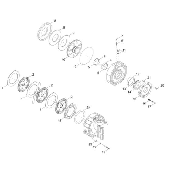 Brake Assembly for Wacker DW60 Dumper