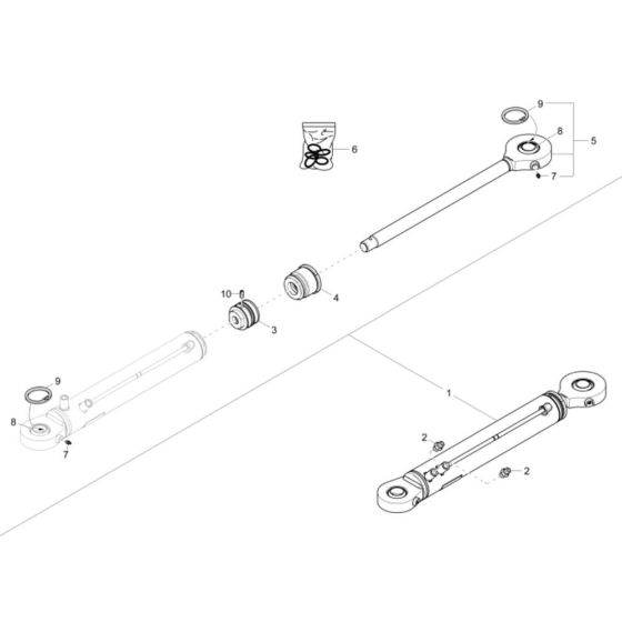 Steering Cylinder Assembly for Wacker DW60 Dumper