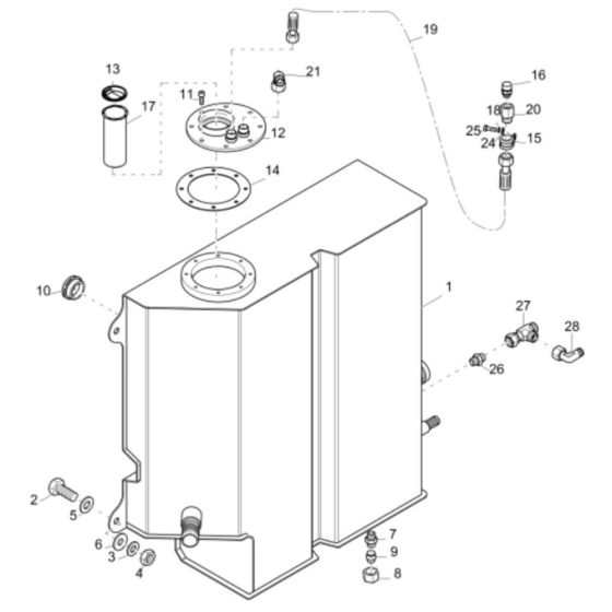 Hydraulic Tank Assembly for Wacker DW60 Dumper