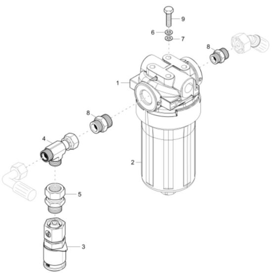 Hydraulic Filter Assembly for Wacker DW60 Dumper