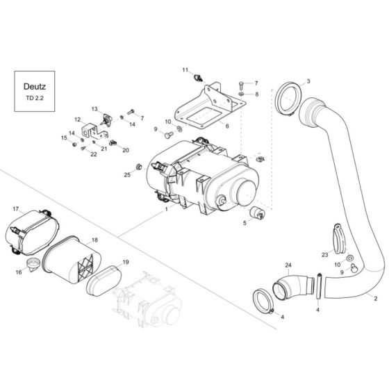 Air Cleaner (TD 2.2) Assembly for Wacker DW60-2 Dumper