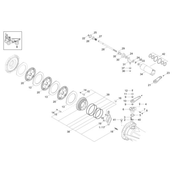 Brake Assembly for Wacker DW60-2 Dumper